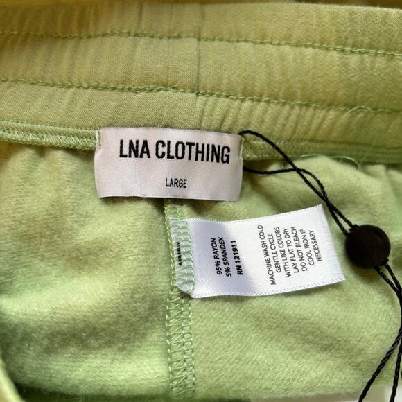 LNA Clothing NWT Brushed Terry Sweat Pant in Smoke Green - size Large - Picture 3 of 4